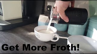 How to Get More Froth from Your Nespresso Coffee Aeroccino  Nespresso tips and help [upl. by Birkett]