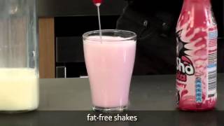 How to make a fat free milkshake using an aerolatte milk frother [upl. by Aray]