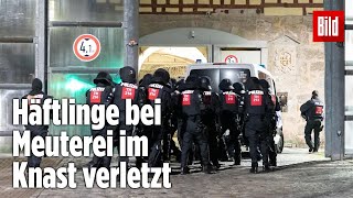 Gefängnismeuterei Polizei stürmt Knast in Thüringen  JVA Untermaßfeld [upl. by Griselda]